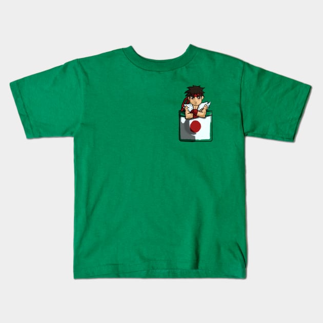 Street Fighter Pocket Pals - #1 Ryu Kids T-Shirt by vpdesign